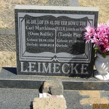 LEIMECKE Carl Marthinus 1932-201? &amp; P.A.E.M. NAUDE 1938-