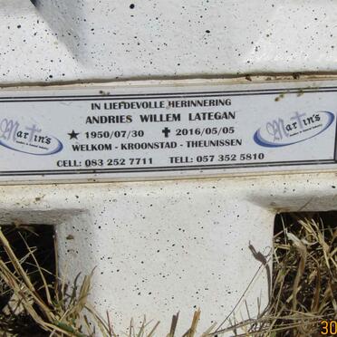 LATEGAN Andries Willem 1950-2016