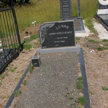 LUBBE Gideon Petrus Rudolf 1926-1998