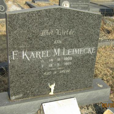 LEIMECKE F. Karel M. 1908-1977 &amp; Catharina P. GEYSER 1912-1970