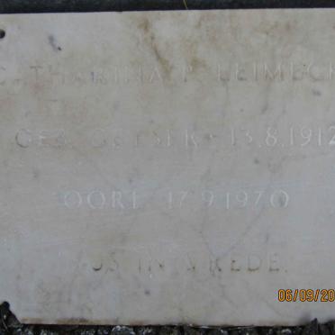 LEIMECKE F. Karel M. 1908-1977 &amp; Catharina P. GEYSER 1912-1970