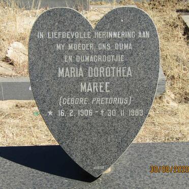 MAREE Johannes Petrus 1904-1977 &amp; Maria Dorothea PRETORIUS 1906-1983