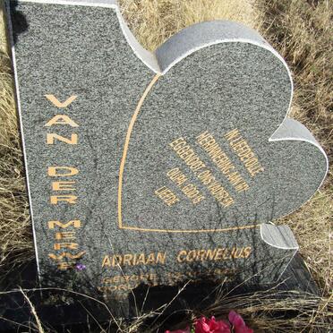 MERWE Adriaan Cornelius, van der 1942-2010
