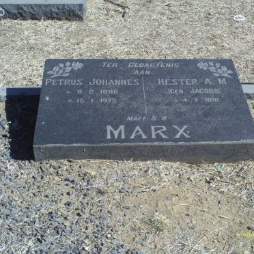 MARX Petrus Johannes 1886-1975 &amp; Hester A.M. JACOBS 1891-