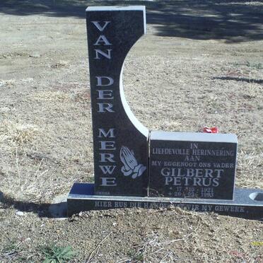 MERWE Gilbert Petrus, van der 1921-1993