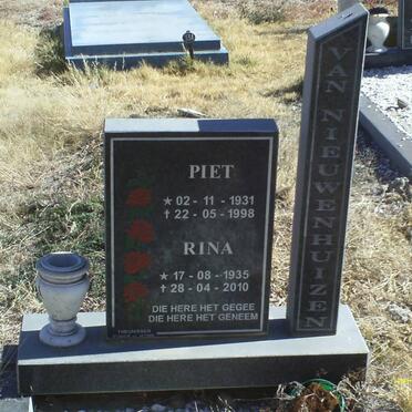 NIEUWENHUIZEN Piet, van 1931-1998 &amp; Rina 1935-2010