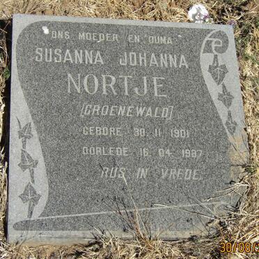 NORTJE Susanna Johanna nee GROENEWALD 1901-1987