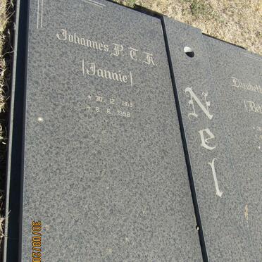 NEL Johannes P.T.K. 1913-1998 &amp; Elizabeth R. 1923-1986