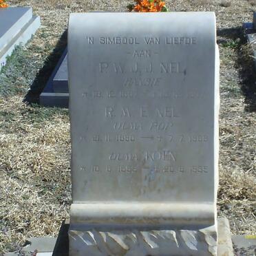 NEL P.W.J.J. 1883-1957 &amp; R.M.E. 1890-1988 :: KOEN Ouma 1898-1985