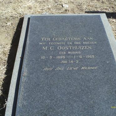 OOSTHUIZEN M.C. nee NORRIS 1895-1965