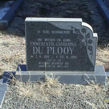 PLOOY Emmerentia Catharina, du 1916-1988