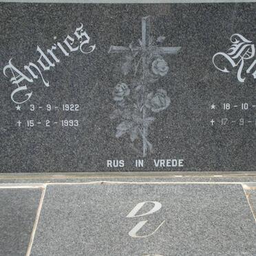 PLESSIS Andries, du 1922-1993 &amp; Ria 1929-1997