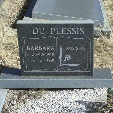 PLESSIS Barbara, du 1908-1991