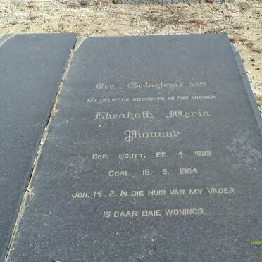 PIENAAR Edward Timotheus 1897-1973 &amp; Elizabeth Maria SCOTT 1899-1964