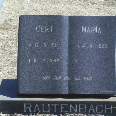 RAUTENBACH Gert 1914-1982 &amp; Maria 1922-
