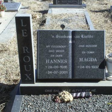 ROUX Hannes, le 1916-2001 &amp; Magda 1937-