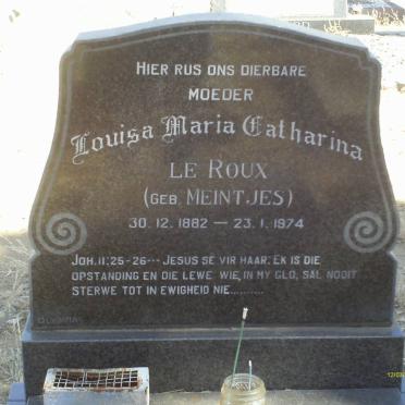 ROUX Louisa Maria Catharina, le nee MEINTJES 1882-1974
