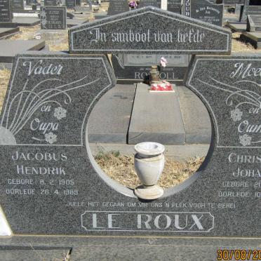 ROUX Jacobus Hendrik, le 1905-1989 &amp; Christina Johanna 1908-1989