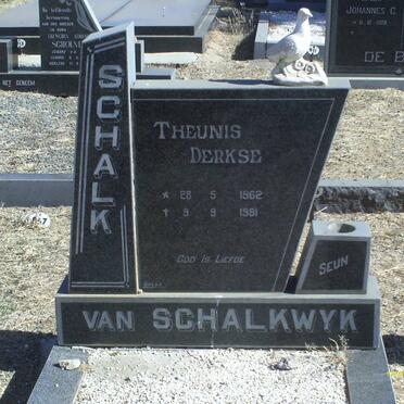 SCHALKWYK Theunis Derkse, van 1962-1981
