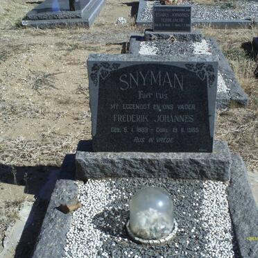 SNYMAN Frederik Johannes 1883-1965
