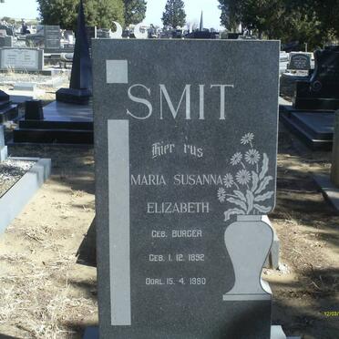 SMIT Maria Susanna Elizabeth nee BURGER 1892-1980