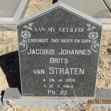 STRATEN Jacobus Johannes Brits, van 1908-1984