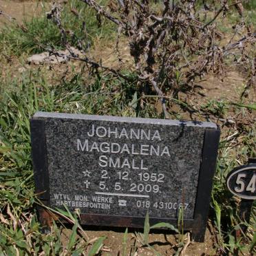 SMALL Johanna Magdalena 1952-2009