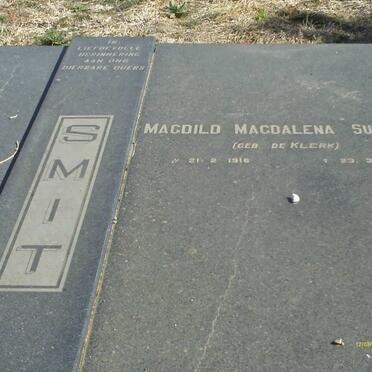 SMIT Gert Johannes 1912-1984 &amp; Magdild Magdalena Susanna DE KLERK 1916-1984    
