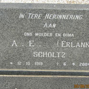 SCHOLTZ Petrus Hermanus 1917-1981 &amp; A.E. ERLANK 1919-2004