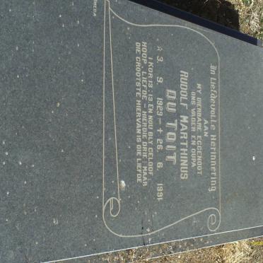 TOIT Rudolf Marthinus, du 1929-1991