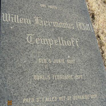 TEMPELHOFF Willem Hermanus 1927-1977