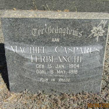 TERBLANCHE Machiel Casparus 1871-1951 &amp; Elizabeth Johanna BOUWER 1873-1963