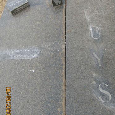 UYS Gerhardus 1945-1990 &amp; Mathilda 1947-