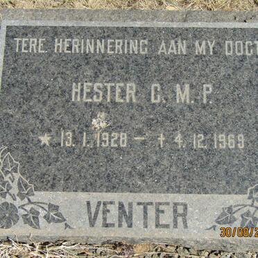 VENTER Hester C.M.P. 1928-1969
