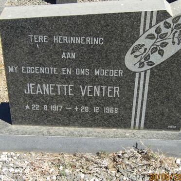 VENTER Jeanette 1917-1968