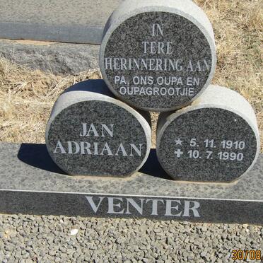 VENTER Jan Adriaan 1910-1990