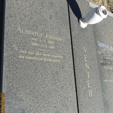 VENTER Albertus Johannes 1895-1980 &amp; Louisa  Maria Belmontia BOSMAN 1901-1979