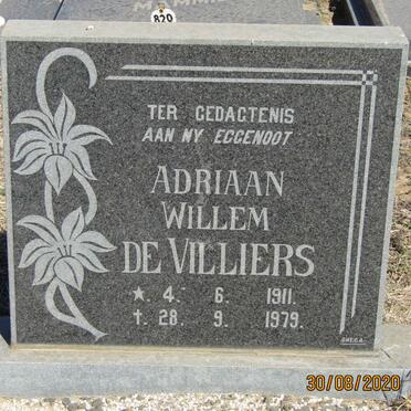 VILLIERS Adriaan Willem, de 1911-1979