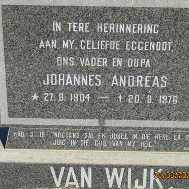 WIJK Johannes Andreas, van 1904-1976