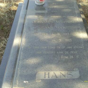 WYK Johannes Marthinus, van 1917-1965