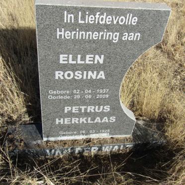 WALT Petrus Herklaas, van der 1928-2011 &amp; Ellen Rosina 1937-2009