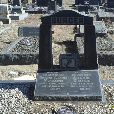 BURGER Albertus Stefanus 1865-1941 &amp; Susara Johanna Wilhelmina OOSTHUIZEN 1871-1940
