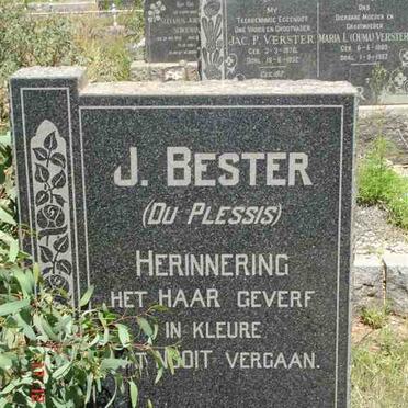 BESTER J. née DU PLESSIS