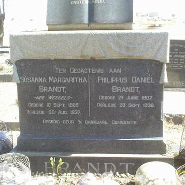 BRANDT Philippus Daniel 1907-1938 &amp; Susanna Margaritha WESSELS 1905-1937
