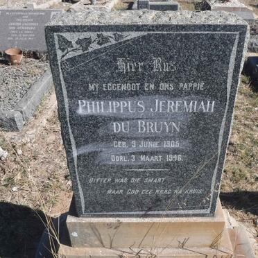 BRUYN Philippus Jeremiah, du 1905-1946