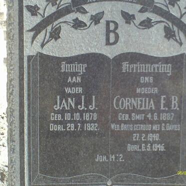 BRITS Jan J.J. 1878-1932 &amp; DAVIES Cornelia E.B. previously BRITS nee SMIT -1945