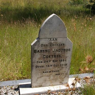 COETSEE Barend Jacobus 1894-1918