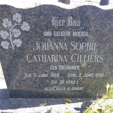 CILLIERS Johanna Sophie Catharina nee BRUMMER 1858-1940