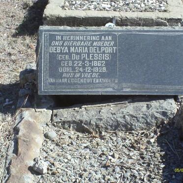 DELPORT Debya Maria nee DU PLESSIS 1862-1929