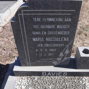DAVIES Maria Magdalena nee ENGELBRECHT 1903-1977